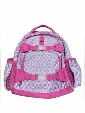 Pottery Barn Kids Purple and Pink Geometric Pattern Small Backpack